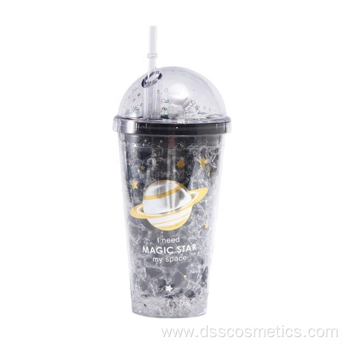 New double plastic cup with flashing light